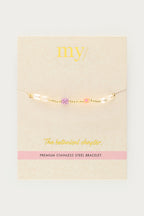 Elastieken armband met bloemen - My Jewellery