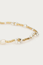 Elastieken armband met zoetwaterparel bloemen - My Jewellery