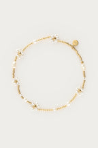 Elastieken armband met zoetwaterparel bloemen - My Jewellery