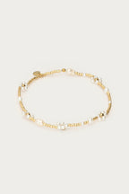 Elastieken armband met zoetwaterparel bloemen - My Jewellery
