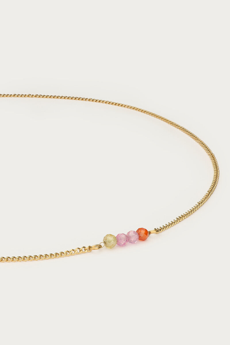 Ketting met vier multikleur kralen - My Jewellery