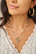 Ketting met zoetwaterparel bloemen - My Jewellery