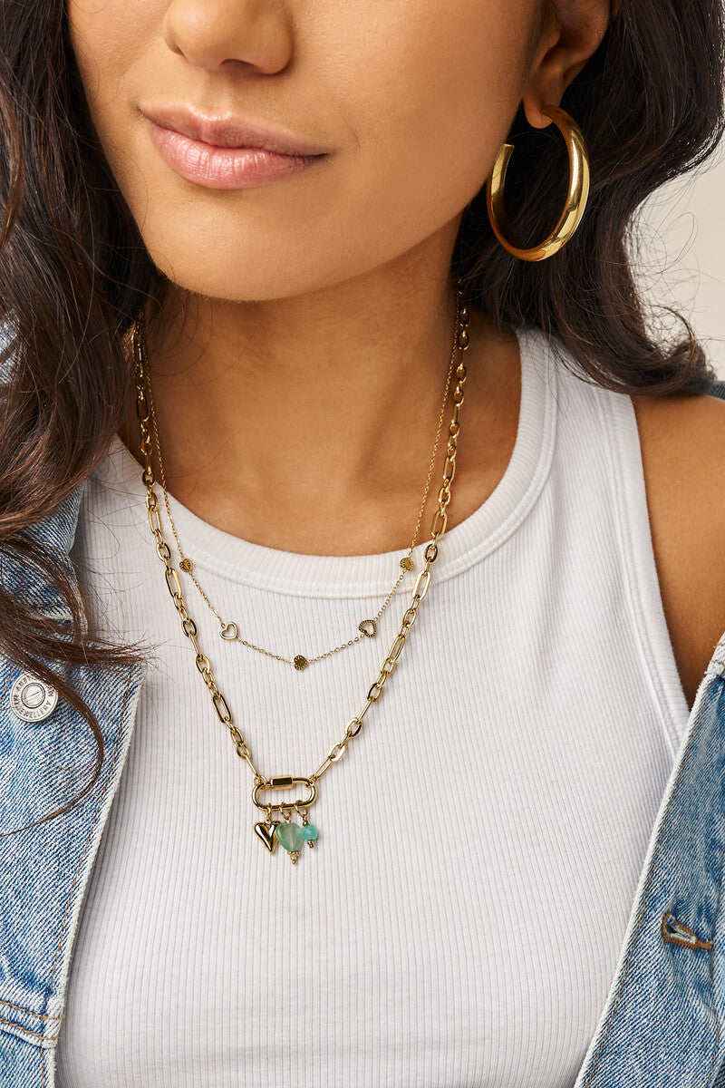 Ketting met open hartjes - My Jewellery