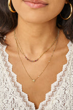 Ketting met mini multi kleur kralen - My Jewellery