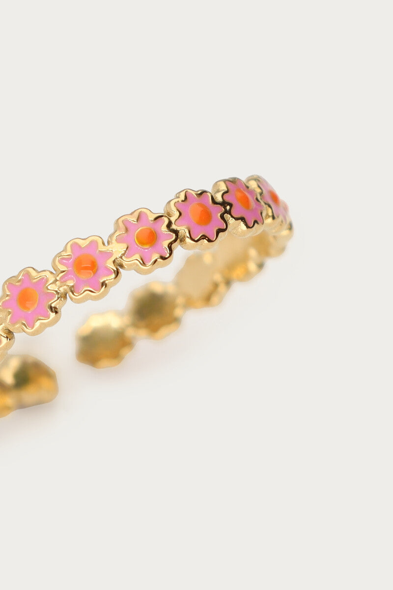 Ring met lila bloemen - My Jewellery