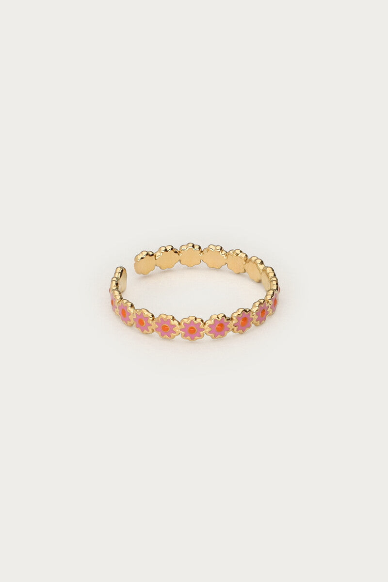 Ring met lila bloemen - My Jewellery