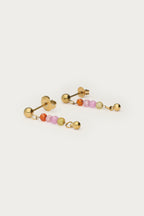 Stud met mini multikleur kralen - My Jewellery