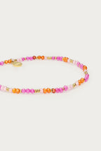 Ciao armband met roze en oranje kralen