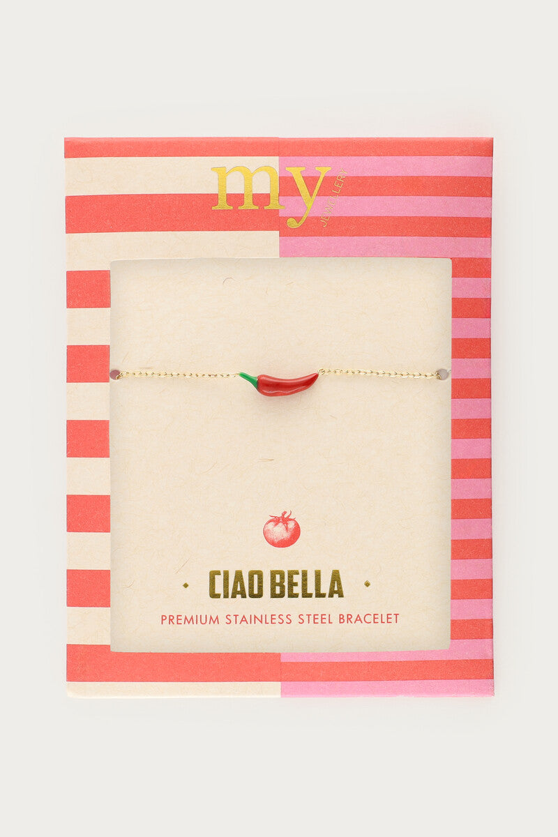 Ciao armband met rode peper