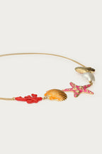 Ciao ketting met schelpen en zoetwaterparel