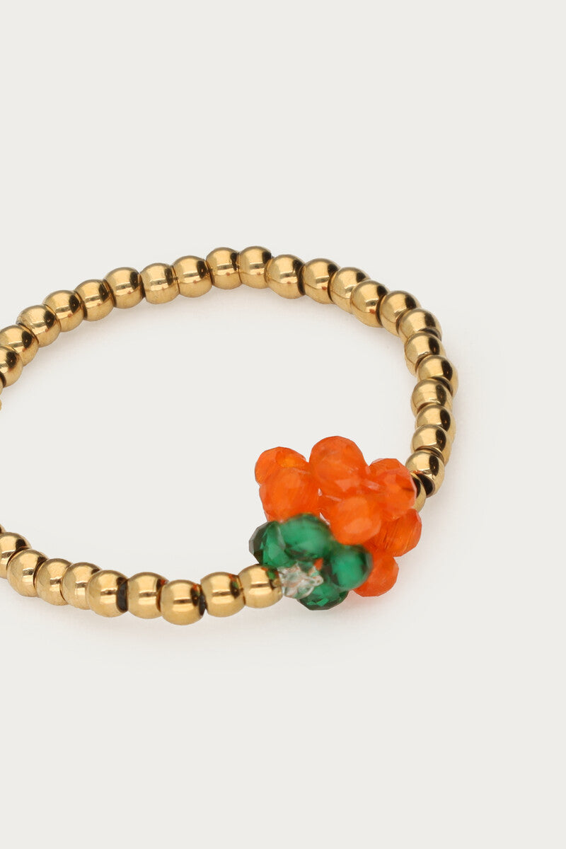 Ciao stretch ring met mandarijn