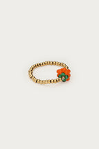 Ciao stretch ring met mandarijn