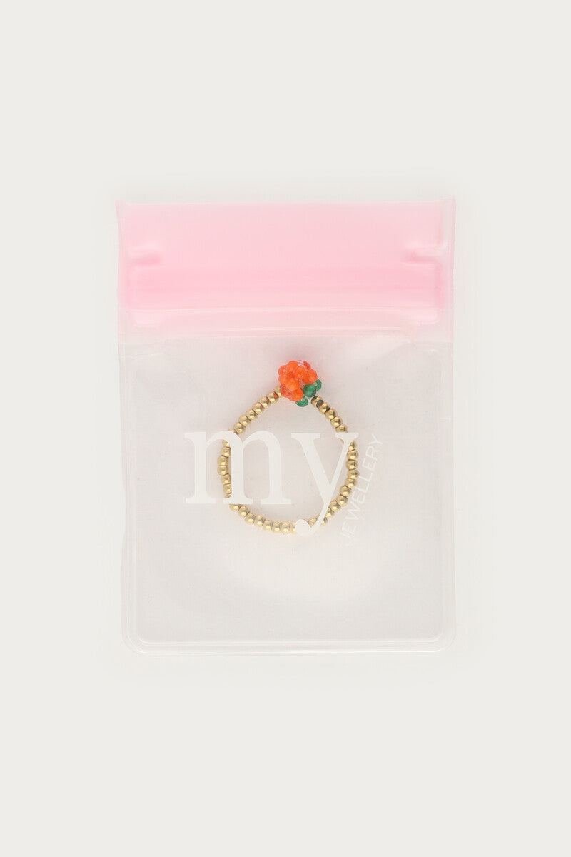 Ciao stretch ring met mandarijn