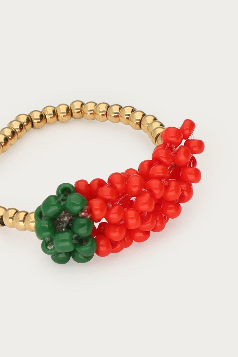 Ciao stretch ring met rode peper