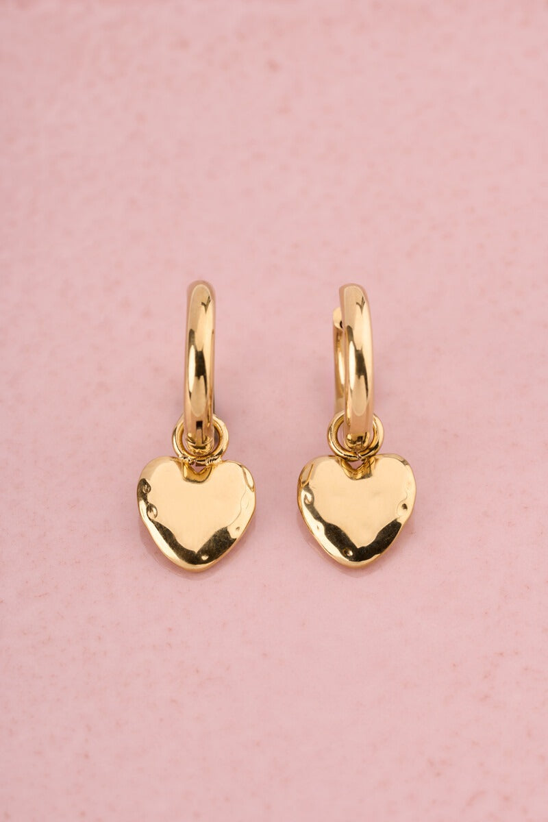 Bold oorringen met hartjes - My Jewellery