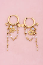 Oorringen met zoetwaterparels en bloemen - My Jewellery