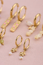 Oorringen met bloemen en zoetwaterparels - My Jewellery