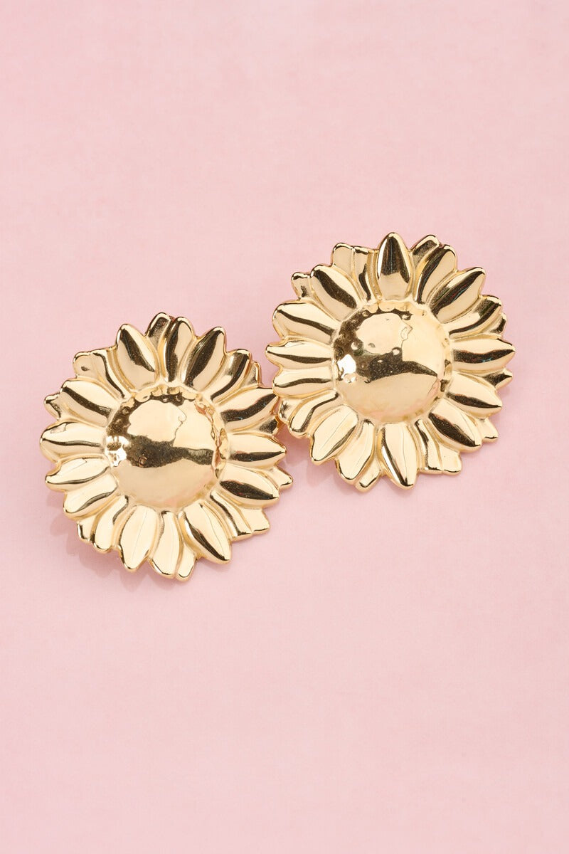 Ciao statement oorhangers met zonnebloem