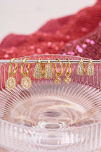 Magical oorringen met ovalen strass steen - My Jewellery