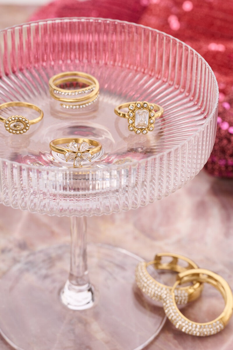 Magical ovalen ring met strass stenen - My Jewellery