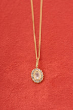 Magical ketting met ovalen strass steen - My Jewellery
