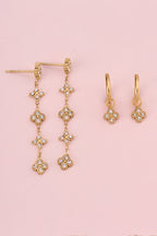 Magical oorhangers met zon en klaver strass - My Jewellery