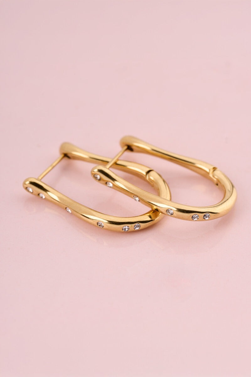 Magical organische oorringen met strass - My Jewellery