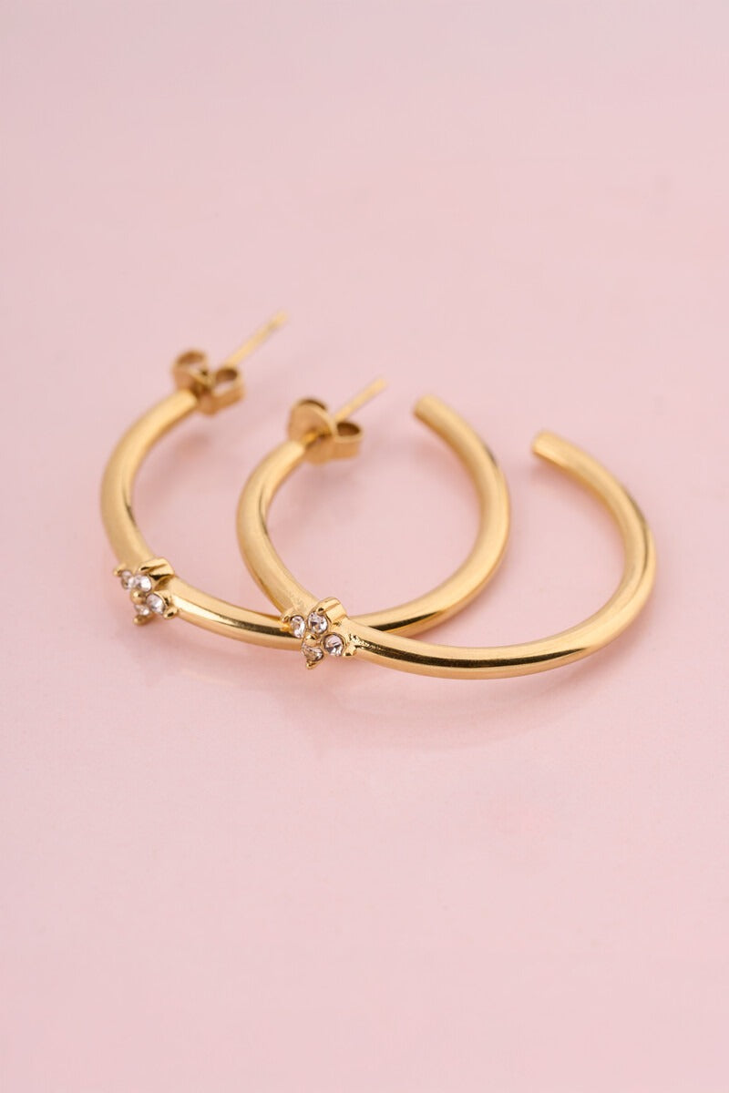 Magical oorringen met klaver strass - My Jewellery