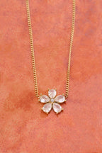 Magical ketting met bloemen strass steen - My Jewellery