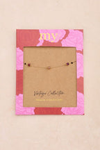 Vintage armband met rood paarse kralen - My jewellery
