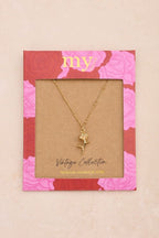 Vintage ketting met dots en roos - My Jewellery