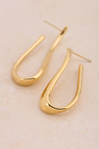 Bold oorringen lange swirl - My Jewellery