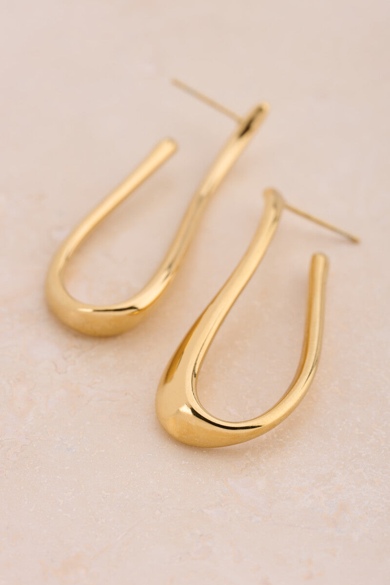 Bold oorringen lange swirl - My Jewellery