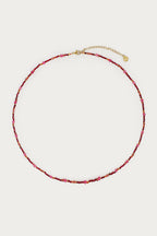 Fortune burgundy ketting met mini kralen - My Jewellery