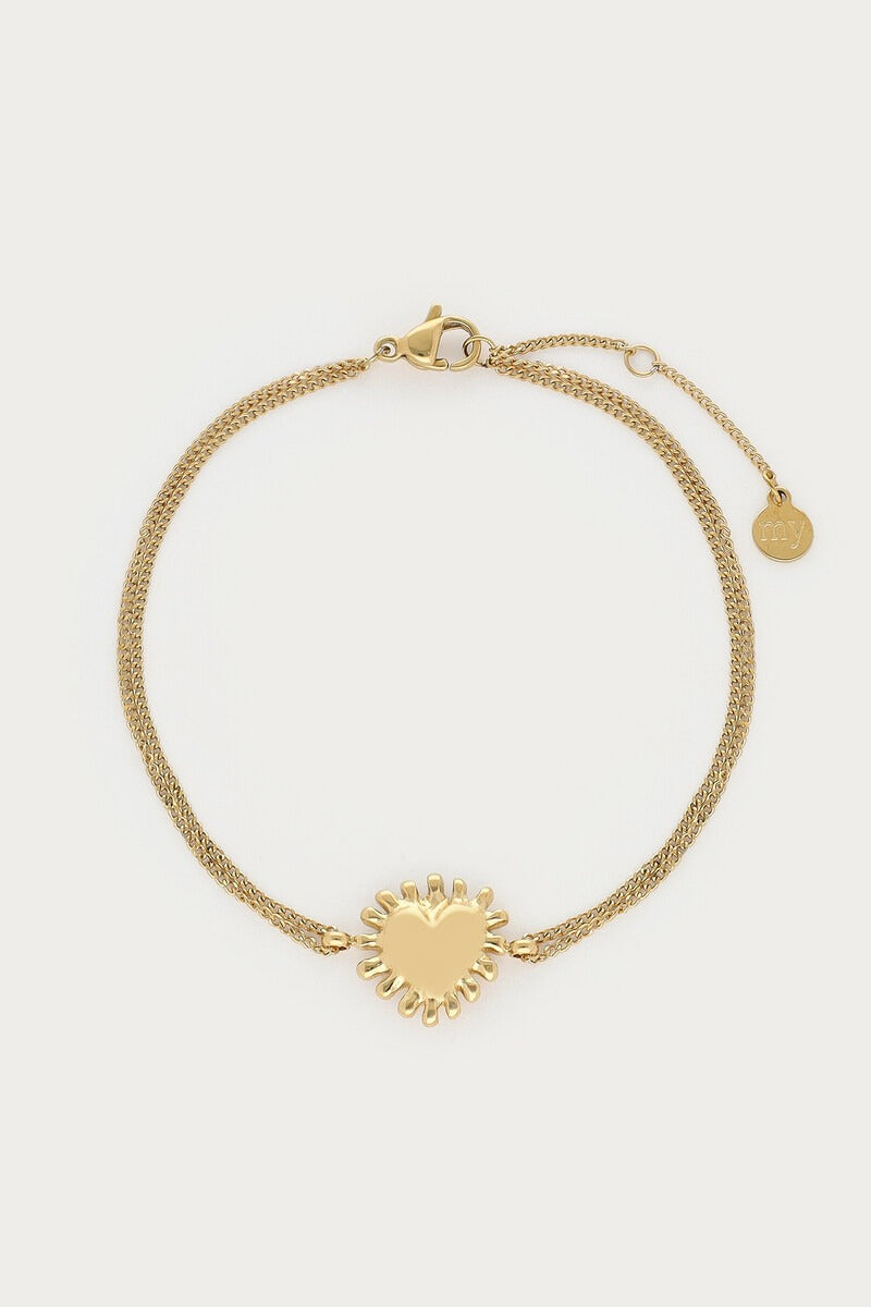 Fortune dubbele armband met hartjes zon - My Jewellery
