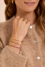 Fortune groene elastieken mini kralen armband - My Jewellery