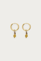 Fortune oorringen met groene kralen - My Jewellery