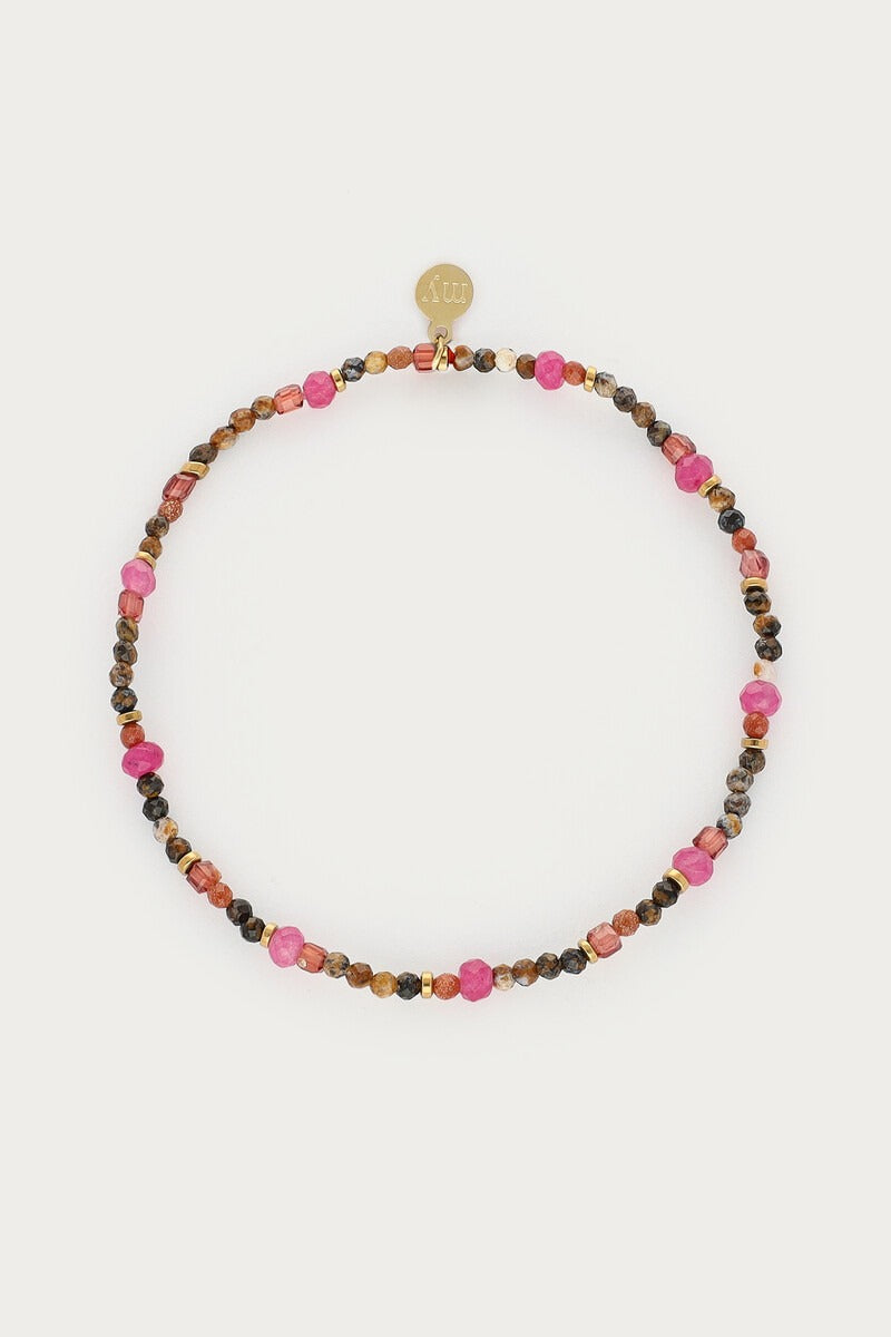 Fortune multikleur elastieken mini kralen armband - My Jewellery