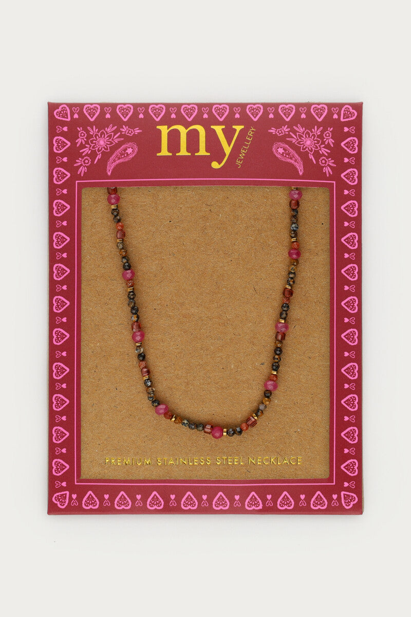 Fortune multikleur ketting met mini kralen - My Jewellery