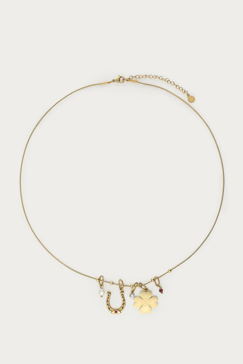 Fortune ketting met klaver en hoefijzer - My Jewellery
