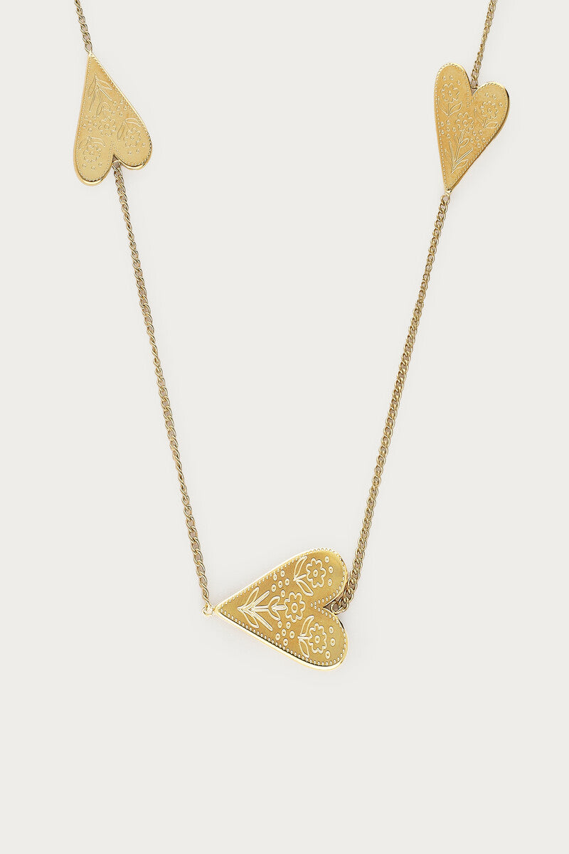 Fortune ketting met gegraveerde hartjes - My Jewellery