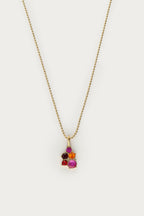 Fortune ketting met vijf multikleur strass stenen - My Jewellery