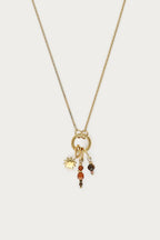 Fortune ketting met zon en bruine kralen - My Jewellery