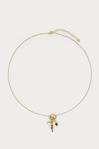 Fortune ketting met zon en bruine kralen - My Jewellery