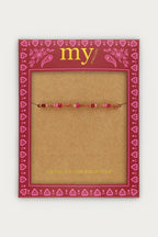 Fortune roze elastieken mini kralen armband - My Jewellery