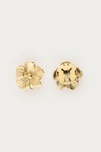 Goudkleurige bloemen knopen set - My Jewellery