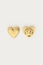 Goudkleurige hartjes knopen set - My Jewellery