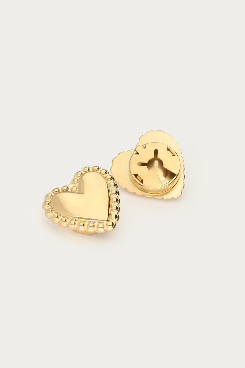 Goudkleurige hartjes knopen set - My Jewellery