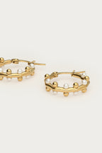 Oorringen met dots en mini imitatieparels  - My Jewellery