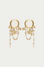 Oorringen met zoetwaterparels en bloemen - My Jewellery